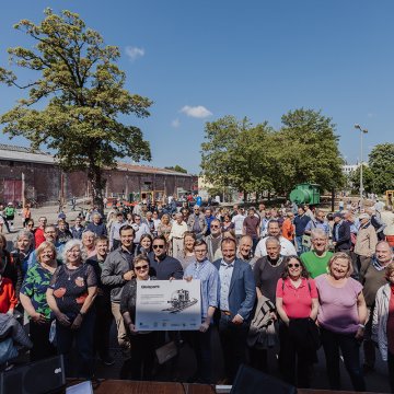 Eröffnung des Gleisparks auf dem Zanders-Areal in Bergisch Gladbach: neuer Begegnungsort bringt Generationen zusammen