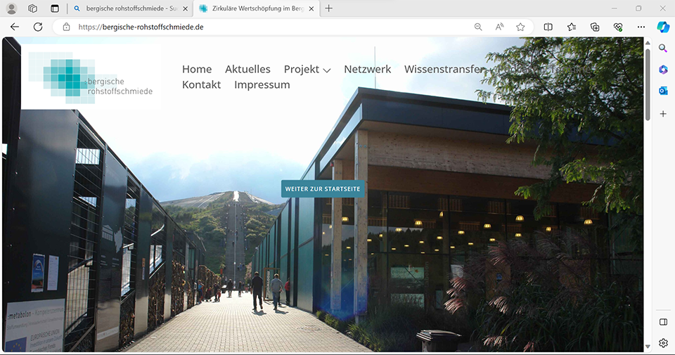 Website :bergische rohstoffschmiede