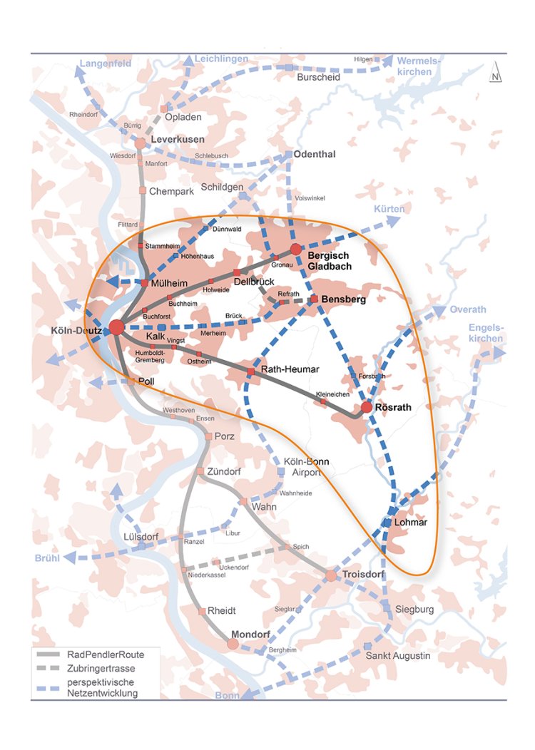 Radpendlerrouten